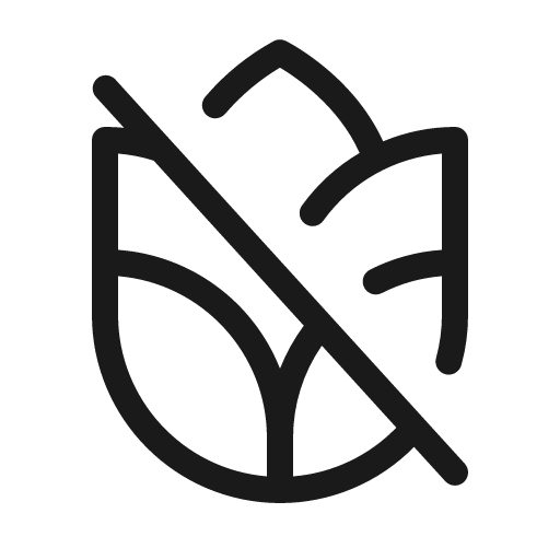 Grains slash light icon, light style, from Phosphor