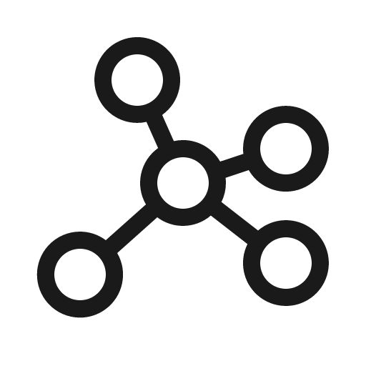 Graph light icon, light style, from Phosphor