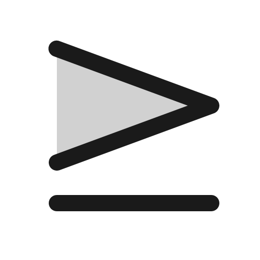 Greater than or equal duotone icon, two-tone style, from Phosphor