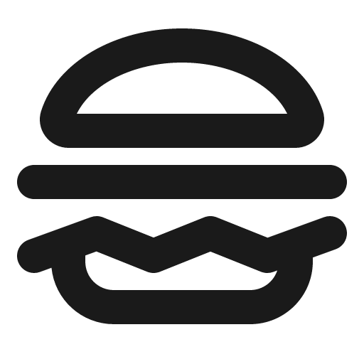 Hamburger bold icon, bold style, from Phosphor