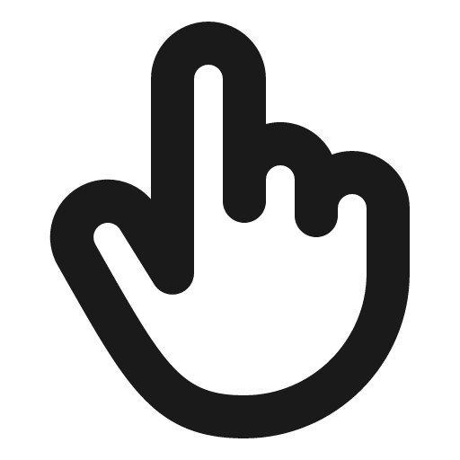 Hand pointing bold icon, bold style, from Phosphor