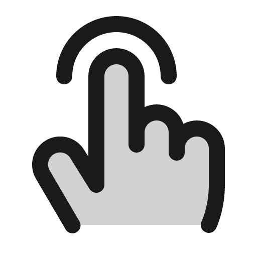 Hand tap duotone icon, two-tone style, from Phosphor