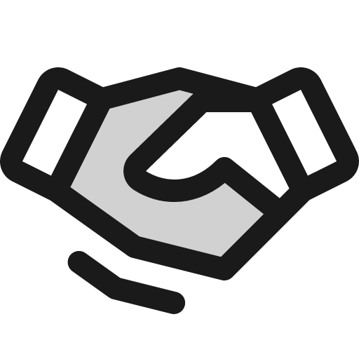 Handshake duotone icon, two-tone style, from Phosphor