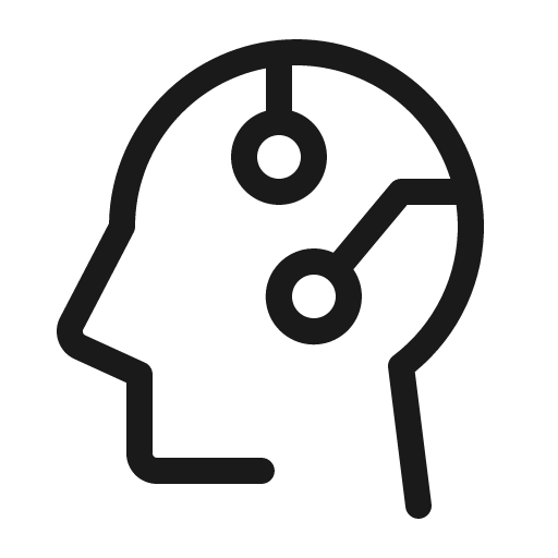 Head circuit light icon, light style, from Phosphor