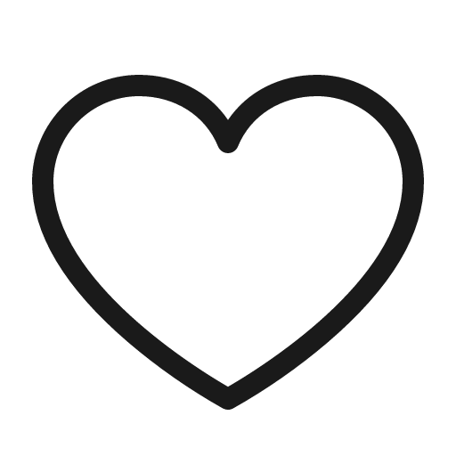 Heart light icon, light style, from Phosphor