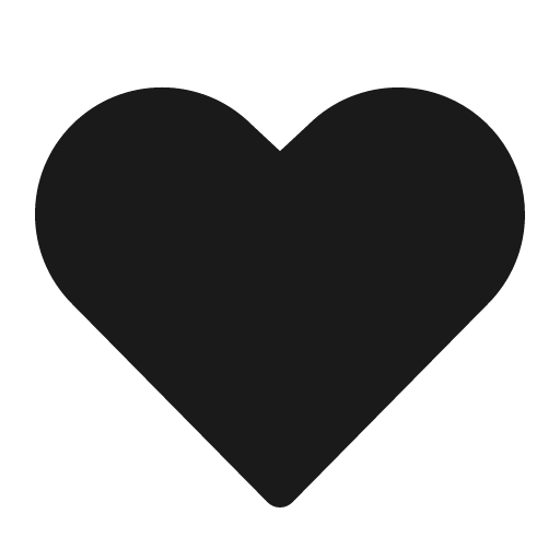 Heart straight fill icon, filled style, from Phosphor