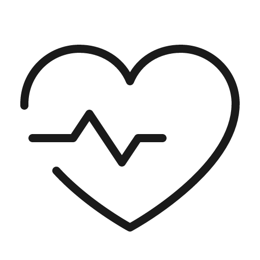 Heartbeat thin icon, thin style, from Phosphor