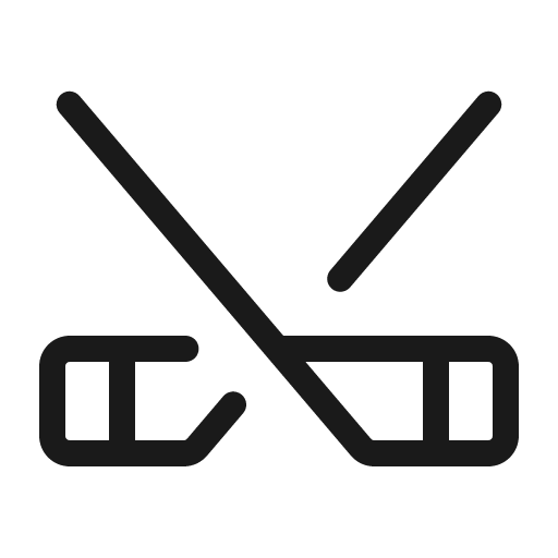 Hockey light icon, light style, from Phosphor