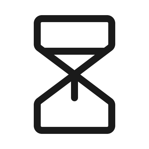 Hourglass medium light icon, light style, from Phosphor