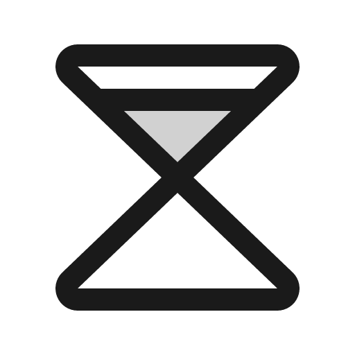 Hourglass simple high duotone icon, two-tone style, from Phosphor