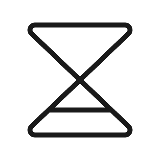 Hourglass simple low thin icon, thin style, from Phosphor