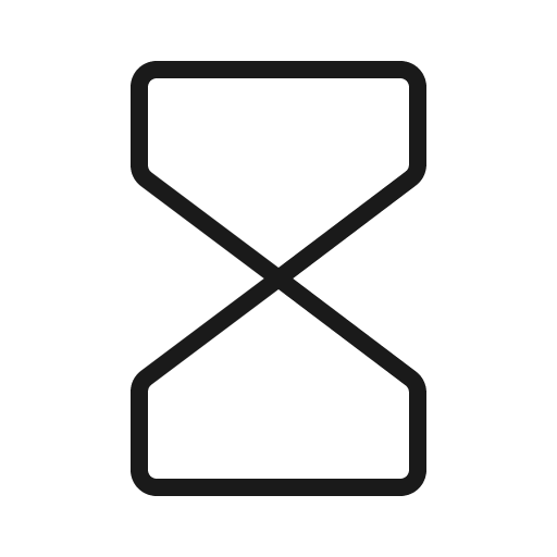 Hourglass thin icon, thin style, from Phosphor