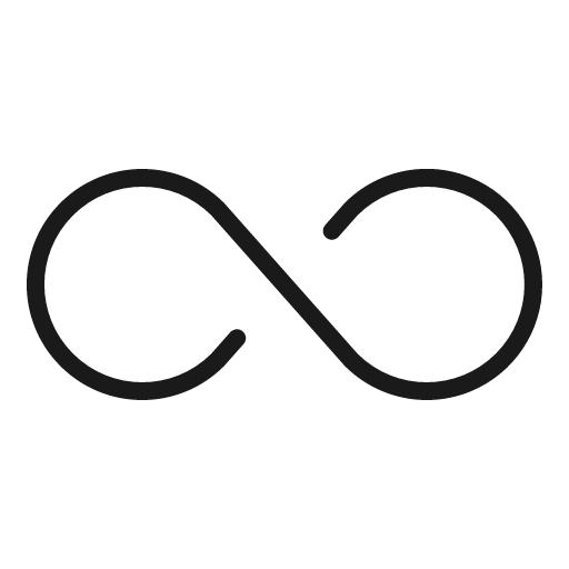Infinity thin icon, thin style, from Phosphor