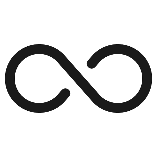 Infinity icon, solid style, from Phosphor