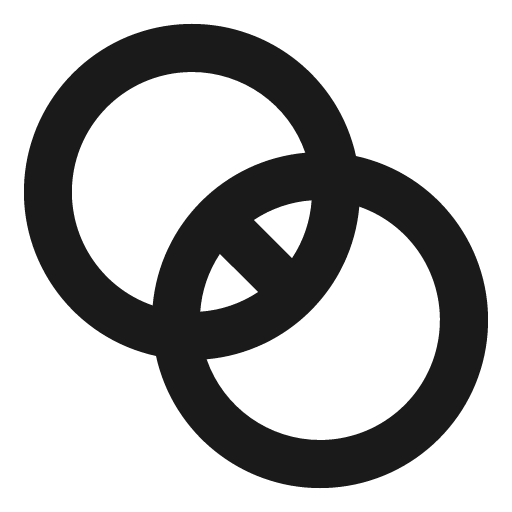 Intersect bold icon, bold style, from Phosphor