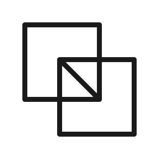 Intersect square thin icon, thin style, from Phosphor