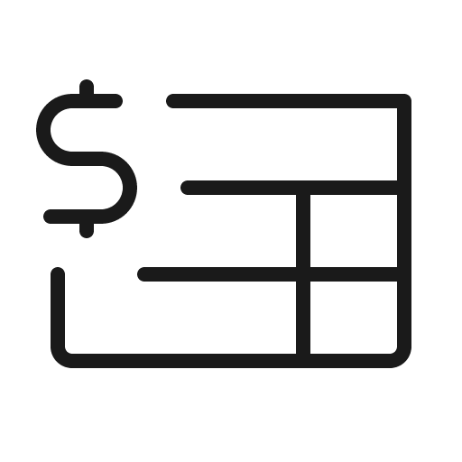Invoice thin icon, thin style, from Phosphor