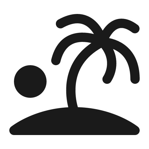 Island fill icon, filled style, from Phosphor