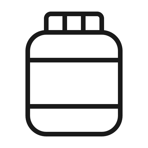 Jar label thin icon, thin style, from Phosphor