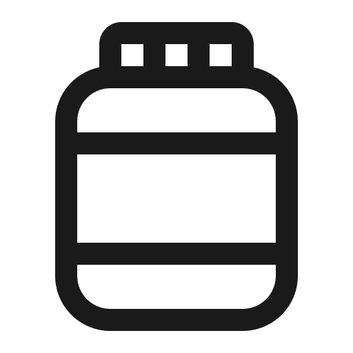 Jar label icon, solid style, from Phosphor