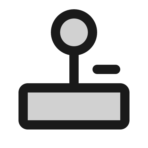 Joystick duotone icon, two-tone style, from Phosphor