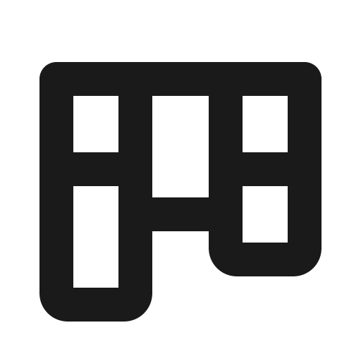 Kanban bold icon, bold style, from Phosphor