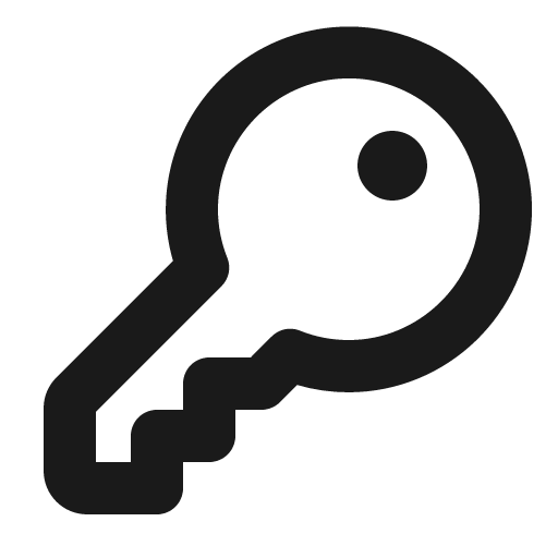 Key bold icon, bold style, from Phosphor