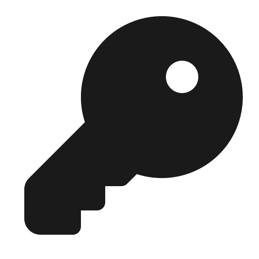 Key fill icon, filled style, from Phosphor