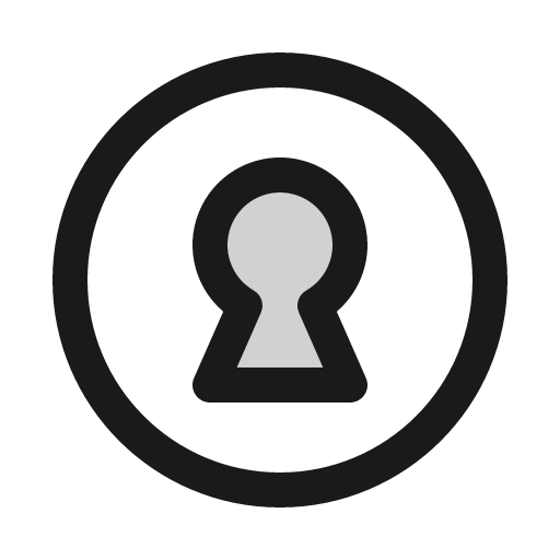 Keyhole duotone icon, two-tone style, from Phosphor