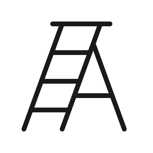 Ladder thin icon, thin style, from Phosphor