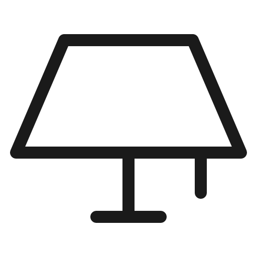 Lamp light icon, light style, from Phosphor