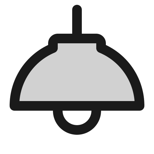 Lamp pendant duotone icon, two-tone style, from Phosphor