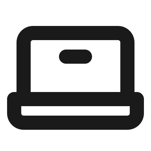 Laptop bold icon, bold style, from Phosphor