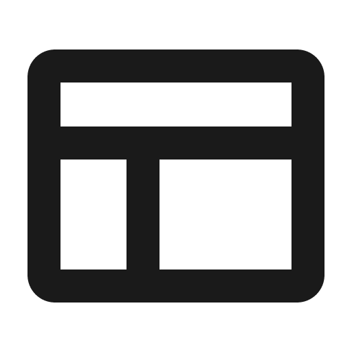 Layout bold icon, bold style, from Phosphor
