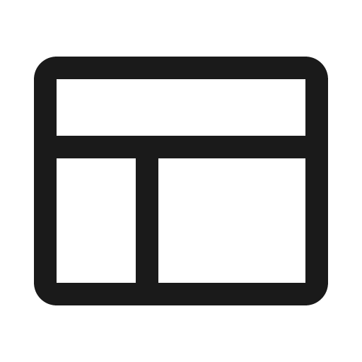 Layout icon, solid style, from Phosphor