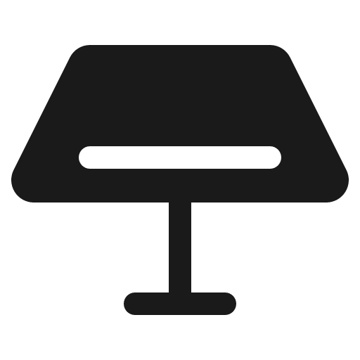 Lectern fill icon, filled style, from Phosphor
