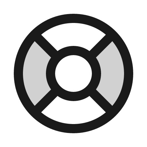 Lifebuoy duotone icon, two-tone style, from Phosphor