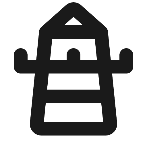 Lighthouse bold icon, bold style, from Phosphor