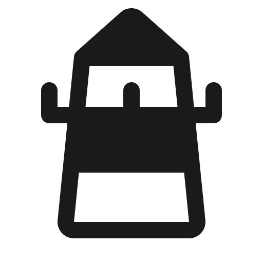 Lighthouse fill icon, filled style, from Phosphor