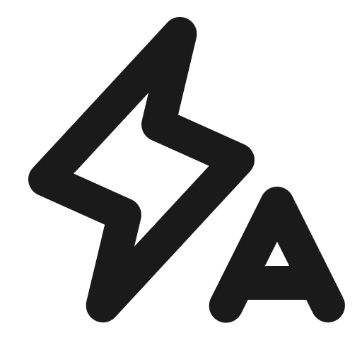 Lightning a bold icon, bold style, from Phosphor