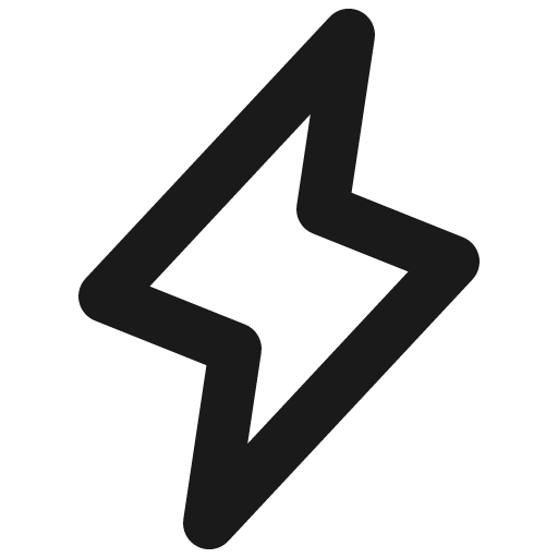 Lightning bold icon, bold style, from Phosphor