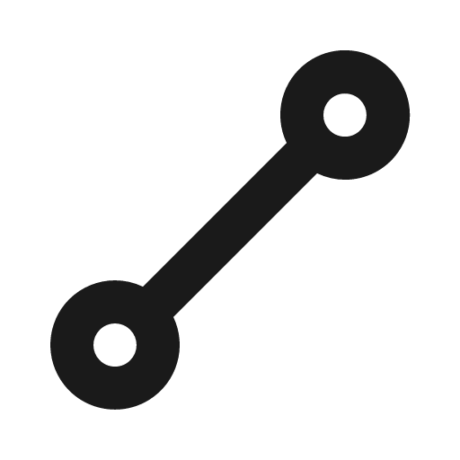 Line segment bold icon, bold style, from Phosphor