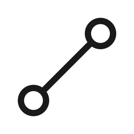 Line segment light icon, light style, from Phosphor