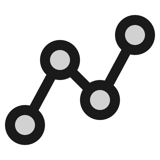 Line segments duotone icon, two-tone style, from Phosphor