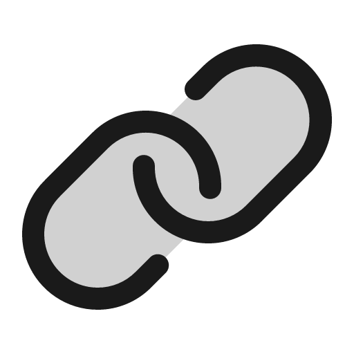 Link duotone icon, two-tone style, from Phosphor