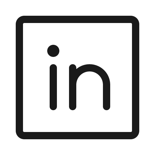 Linkedin logo light icon, light style, from Phosphor