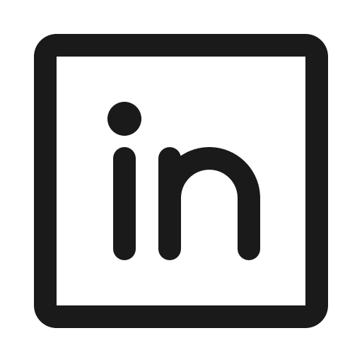 Linkedin logo icon, solid style, from Phosphor