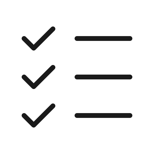 List checks thin icon, thin style, from Phosphor