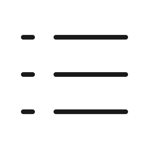 List dashes thin icon, thin style, from Phosphor