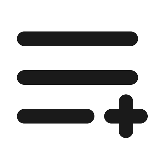 List plus bold icon, bold style, from Phosphor